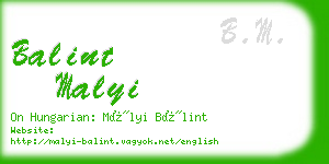 balint malyi business card